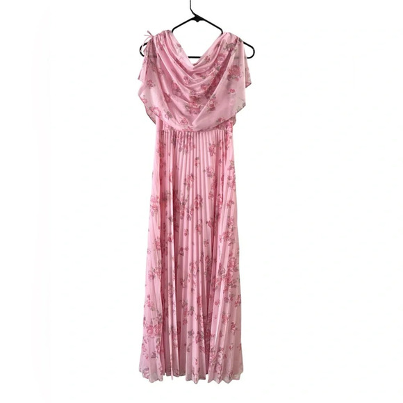 Vintage Dresses & Skirts - Pink floral formal long dress